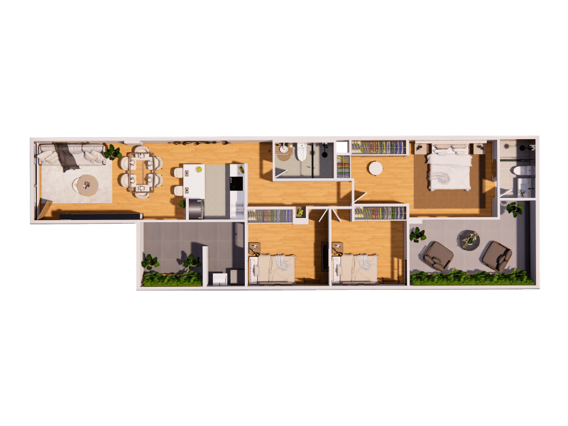 Plano de FLAT 101 del proyecto Eva